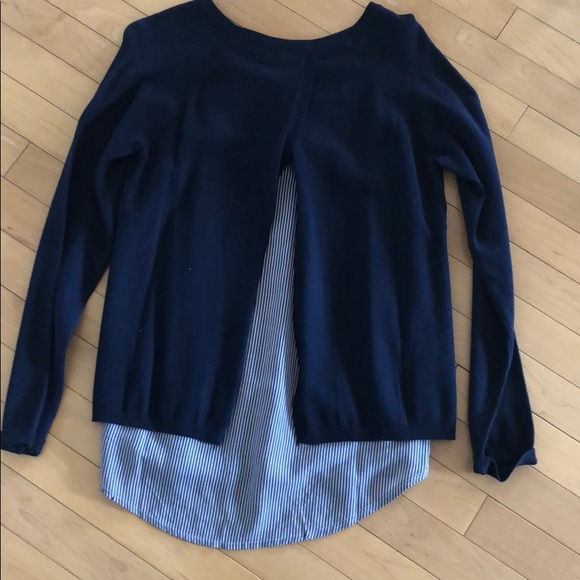 Open back navy sweater - Picture 2 of 2